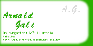 arnold gali business card